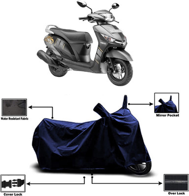 Amexride Two Wheeler Cover for Yamaha(Alpha, Blue)
