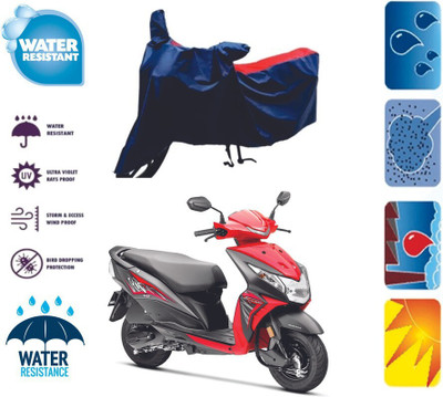 Mdstar Waterproof Two Wheeler Cover for Honda(Dio, Red, Blue)
