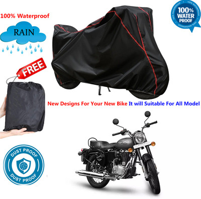 AUTOCAD Waterproof Two Wheeler Cover for Royal Enfield(Bullet Electra Twinspark, Black)