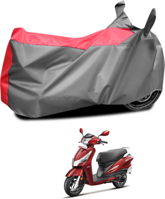 CODOKI Waterproof Two Wheeler Cover for Hero(Duet 125CC, Grey, Red)