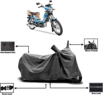 Amexride Two Wheeler Cover for TVS(XL 100 Comfort BS6, Grey)