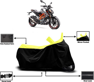 Amexride Two Wheeler Cover for KTM(125 Duke, Yellow)