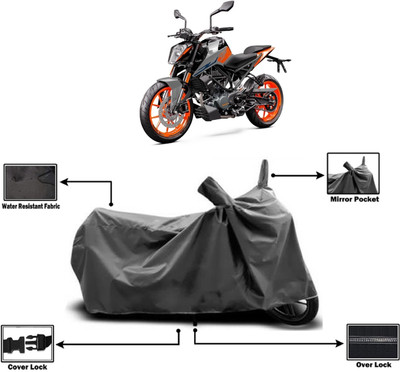 Amexride Two Wheeler Cover for KTM(Duke 200, Grey)