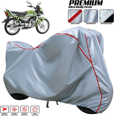xodi Two Wheeler Cover for Hero(HF Deluxe Eco, Silver, Red, Multicolor)