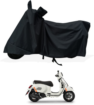 Tricway Two Wheeler Cover for Vespa(GTS Super 125 BS6, Black)