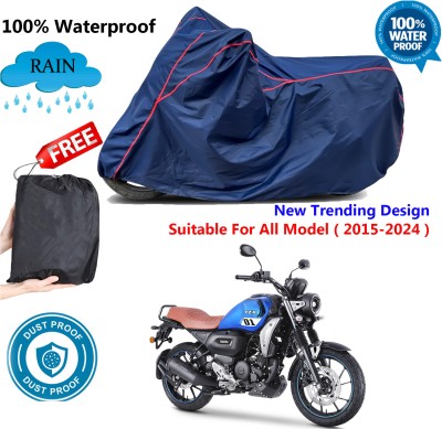 AutoGalaxy Waterproof Two Wheeler Cover for Yamaha(FZ-S Fi Version 3.0, Blue, Red)