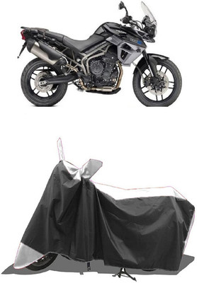 SUGASHRI Waterproof Two Wheeler Cover for Triumph(Tiger 800 XR, White, Black)