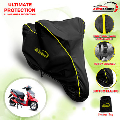 AUTOCOZEN Waterproof Two Wheeler Cover for Hero(Electric Dash, Black)