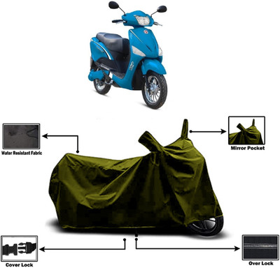 Amexride Two Wheeler Cover for Hero Electric(Electric Optima HS500 ER BS6, Green)