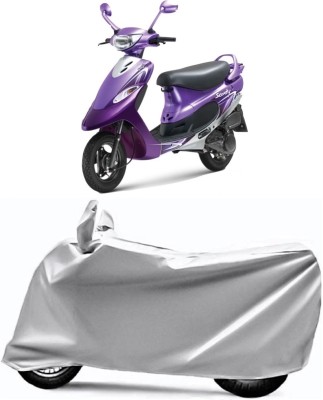 AUCTIMO Two Wheeler Cover for TVS(Scooty Pep+, Silver)