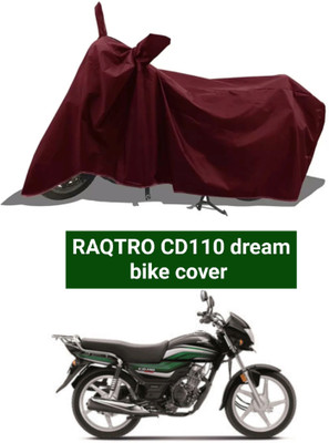 RAQTRO Two Wheeler Cover for Honda(CD 110 Dream, Maroon)