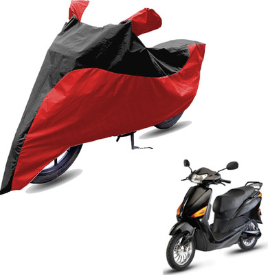RiderShine Two Wheeler Cover for Hero(Electric Optima Plus BS6, Red, Black)