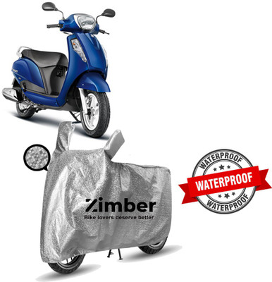 THE REAL ARV Two Wheeler Cover for Suzuki(Access 125, Silver)