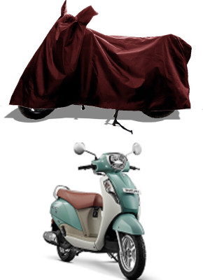 GROFATIK Two Wheeler Cover for Suzuki(New Access 125, Maroon)