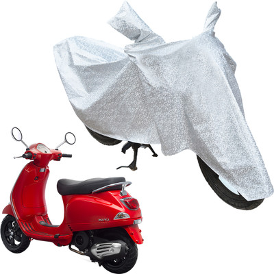 RiderShine Waterproof Two Wheeler Cover for Piaggio(Vespa LX 125, Silver)