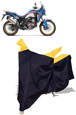 Amexride Two Wheeler Cover for Honda(CRF1000L Africa Twin BS6, Blue, Yellow)