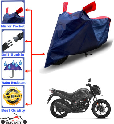 KEDIT Two Wheeler Cover for Honda(Unicorn Dazzler, Red, Blue)