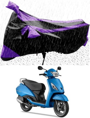 Mdstar Waterproof Two Wheeler Cover for TVS(Jupiter, Purple, Black)