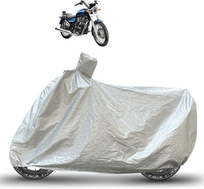 Caronix Waterproof Two Wheeler Cover for Royal Enfield(Thunderbird 350, Silver)