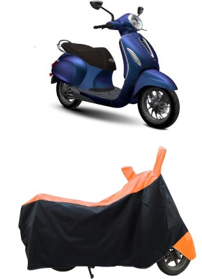 Coxtor Waterproof Two Wheeler Cover for Bajaj(Chetak, Orange)