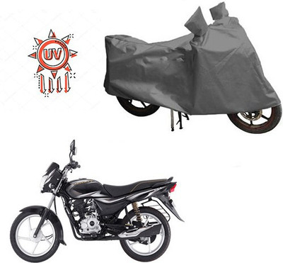 DeepShakshi AUTOMOTIVE Waterproof Two Wheeler Cover for Bajaj(Platina 100 DTS-i, Grey)