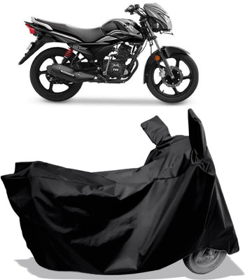 Amexride Two Wheeler Cover for TVS(Victor New, Black)