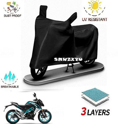 SK AUTO Waterproof Two Wheeler Cover for CFMoto(300NK, Black)