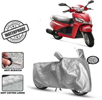 Autoinnovation Waterproof Two Wheeler Cover for Mahindra(Gusto 125, Silver)