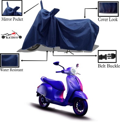 KEDIT Two Wheeler Cover for Bajaj(Chetak, Blue)