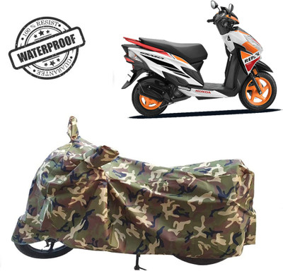 ROYAL AUTO MART Waterproof Two Wheeler Cover for Honda(Grazia, Green, Multicolor)