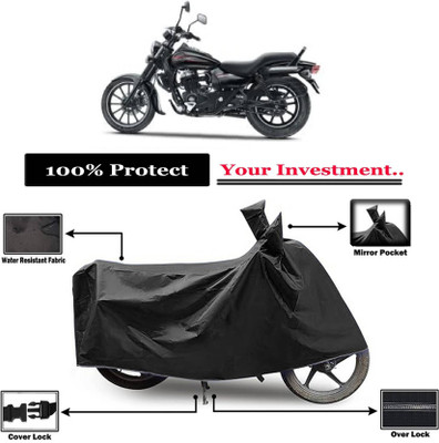 KEDIT Two Wheeler Cover for Bajaj(Avenger 400, Black)