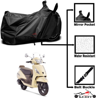 KEDIT Two Wheeler Cover for Universal For Bike(Jupiter, Black)