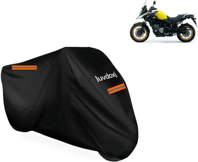Juvdoxj Waterproof Two Wheeler Cover for Suzuki(V Strom 650, Black)