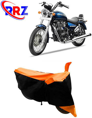 RRZ Waterproof Two Wheeler Cover for Royal Enfield(Thunderbird 350, Black, Orange)