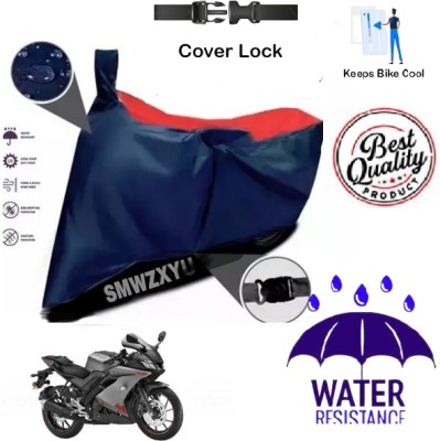 smwzxyu Waterproof Two Wheeler Cover for Yamaha(R15 V3, Blue, Red)