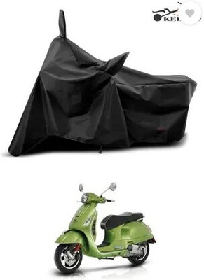 Tritika Waterproof Two Wheeler Cover for TVS(Vespa, Black)