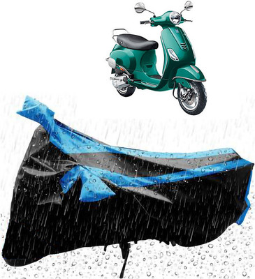 Mdstar Waterproof Two Wheeler Cover for Vespa(VXL 150 BS6, Blue)