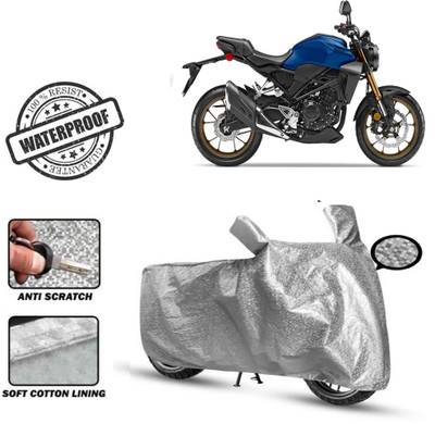 Autoinnovation Waterproof Two Wheeler Cover for Honda(CB300R, Silver)