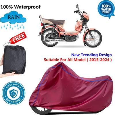 AUTOCAD Waterproof Two Wheeler Cover for TVS(XL 100, Maroon)