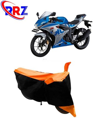 RRZ Waterproof Two Wheeler Cover for Suzuki(GSX R150, Black, Orange)