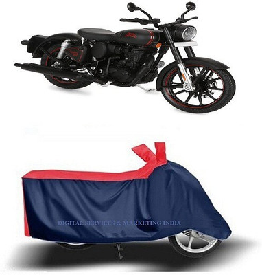DeepShakshi AUTOMOTIVE Waterproof Two Wheeler Cover for Royal Enfield(Classic Stealth Black, Blue)