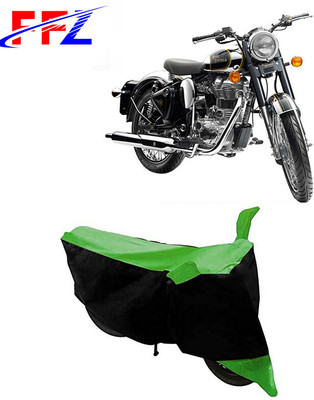 FFZ Two Wheeler Cover for Royal Enfield(Classic Chrome, Black, Green)