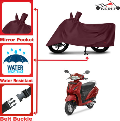 KEDIT Two Wheeler Cover for Honda(Activa 4G, Maroon)
