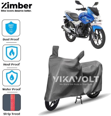 ZIMBER Two Wheeler Cover for Bajaj(Discover 150 f, Grey)