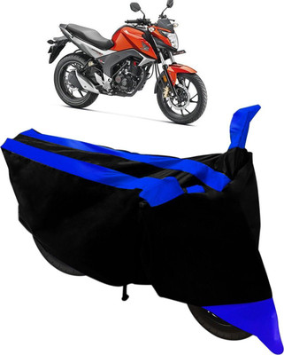 Mdstar Waterproof Two Wheeler Cover for Honda(CBR 150R, Black, Blue)