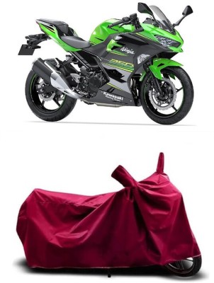 Coxtor Waterproof Two Wheeler Cover for Kawasaki(Ninja 250, Maroon)