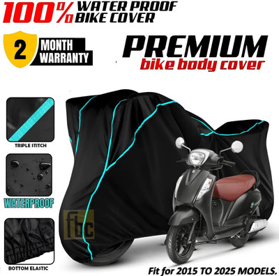 FBC Waterproof Two Wheeler Cover for Suzuki(Access 125, Blue)