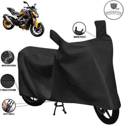 MADAFIYA Waterproof Two Wheeler Cover for TVS(Apache RTR 310, Black)