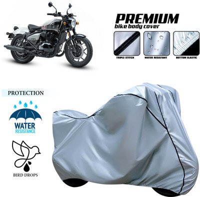 GOSHIV-car and bike accessories Waterproof Two Wheeler Cover for Royal Enfield(Silver)