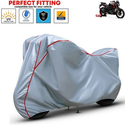 BigFly Waterproof Two Wheeler Cover for TVS(Apache RTR 200 4V, Silver)